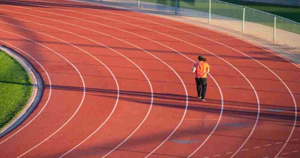 A-Running-Track-Straightaway